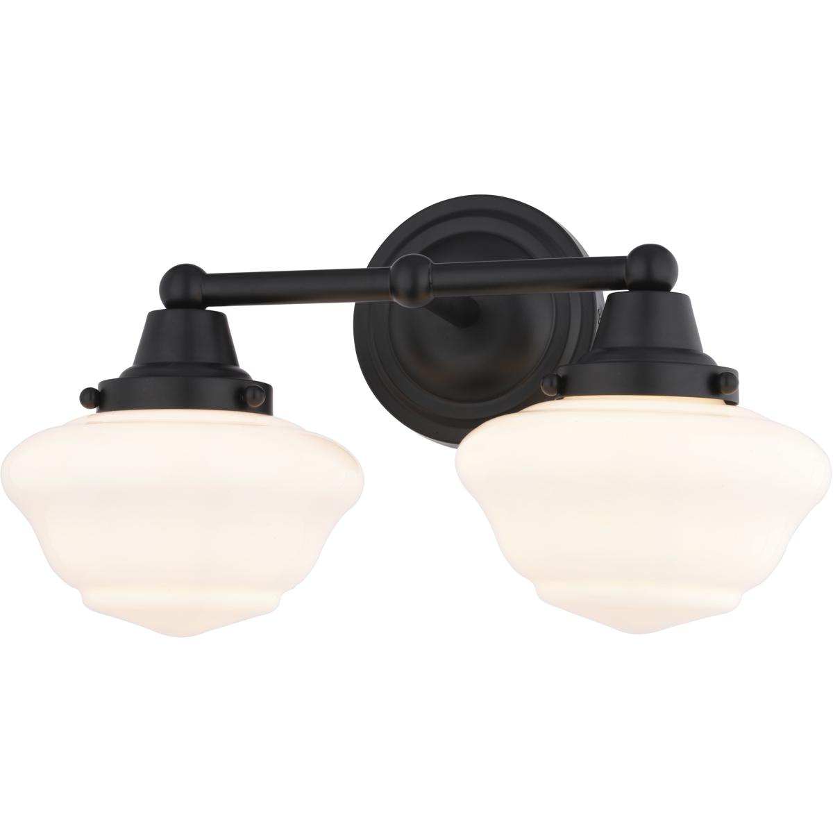 Vaxcel W0559 Eastgate 2 Light 15 inch Matte Black Bathroom Light Wall Light