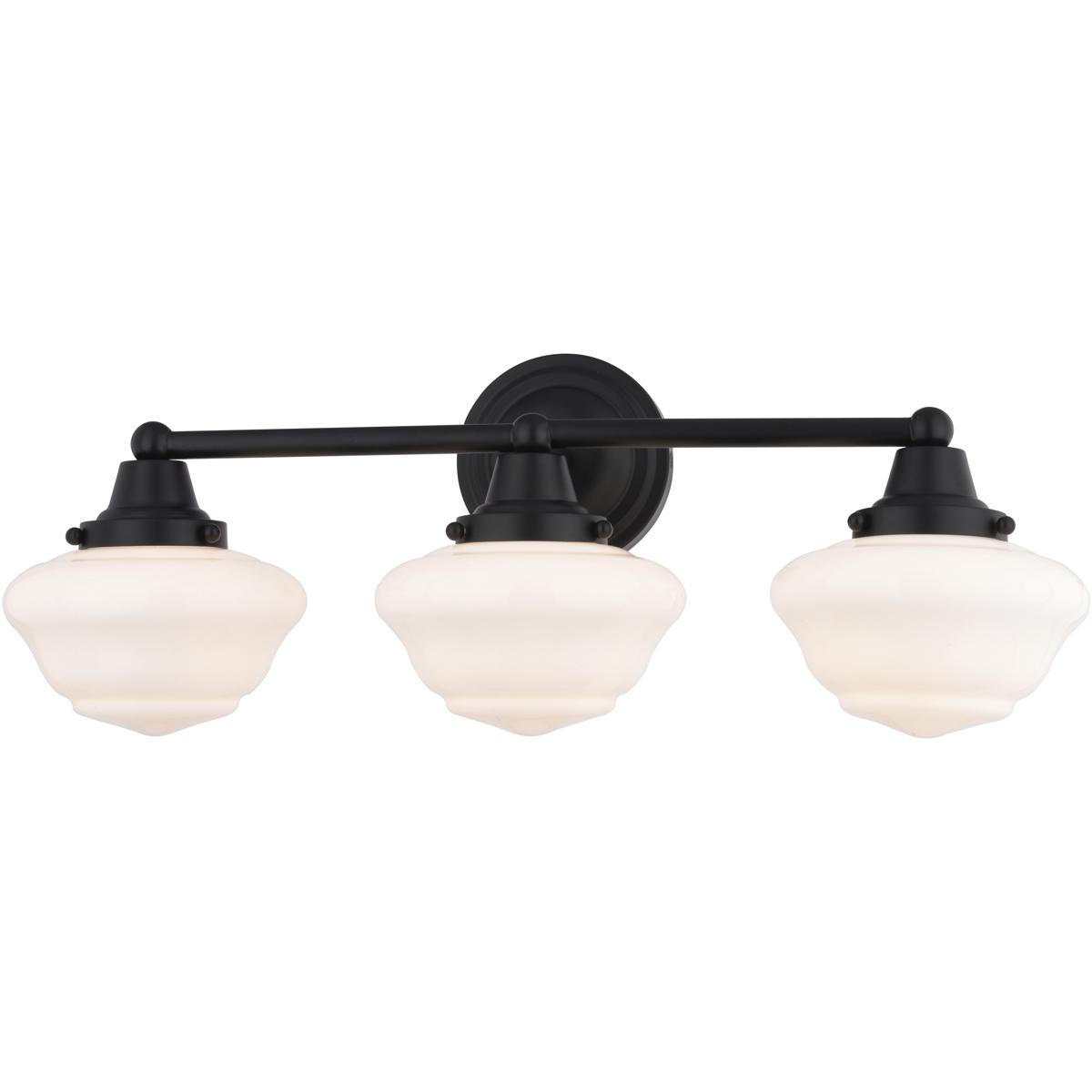 Vaxcel W0561 Eastgate 3 Light 23 inch Matte Black Bathroom Light Wall Light