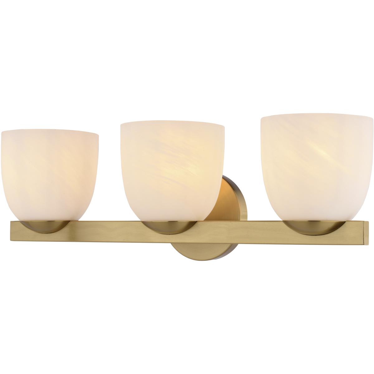 Vaxcel W0562 Bosworth 3 Light 22 inch Muted Brass Bathroom Light Wall Light