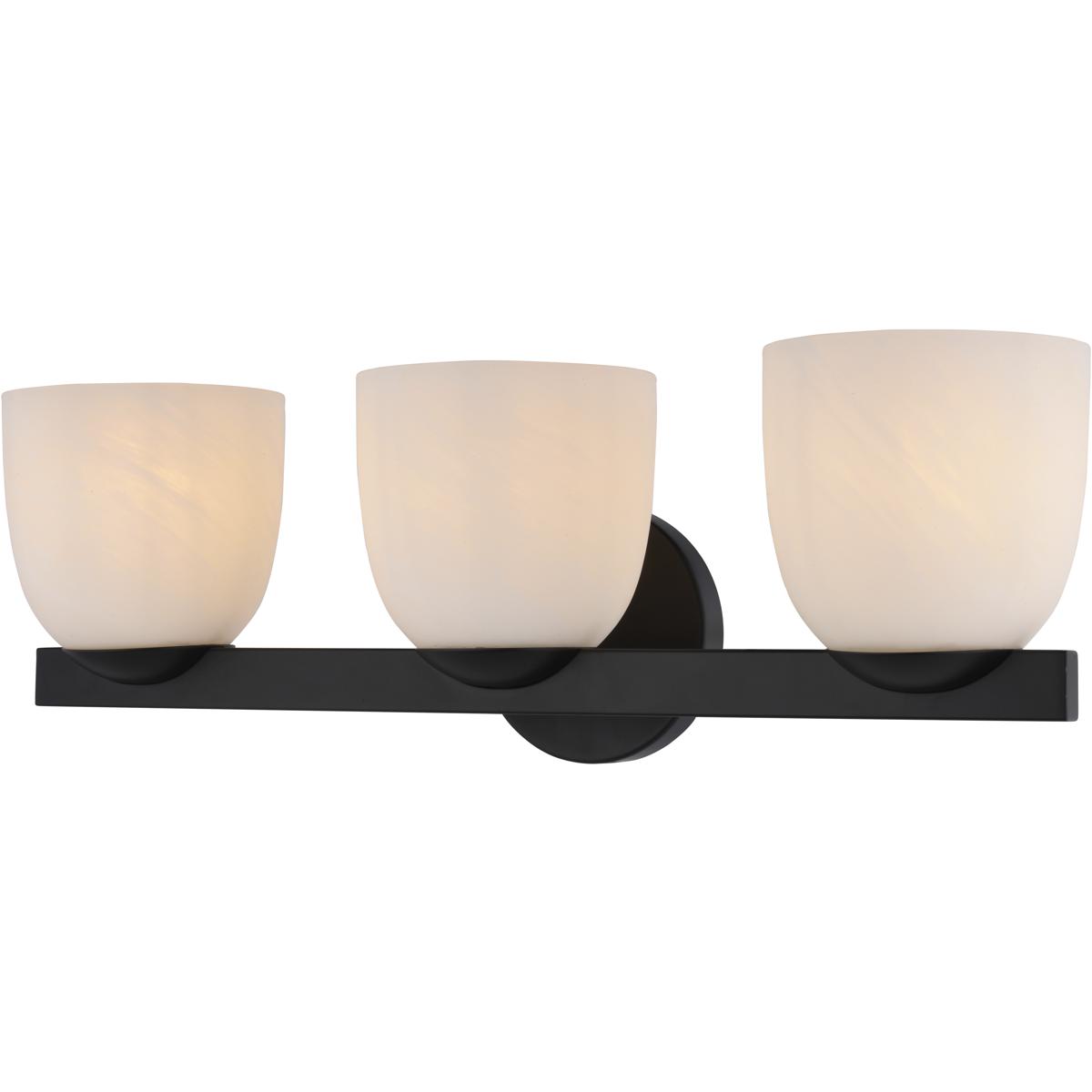 Vaxcel W0563 Bosworth 3 Light 22 inch Matte Black Bathroom Light Wall Light