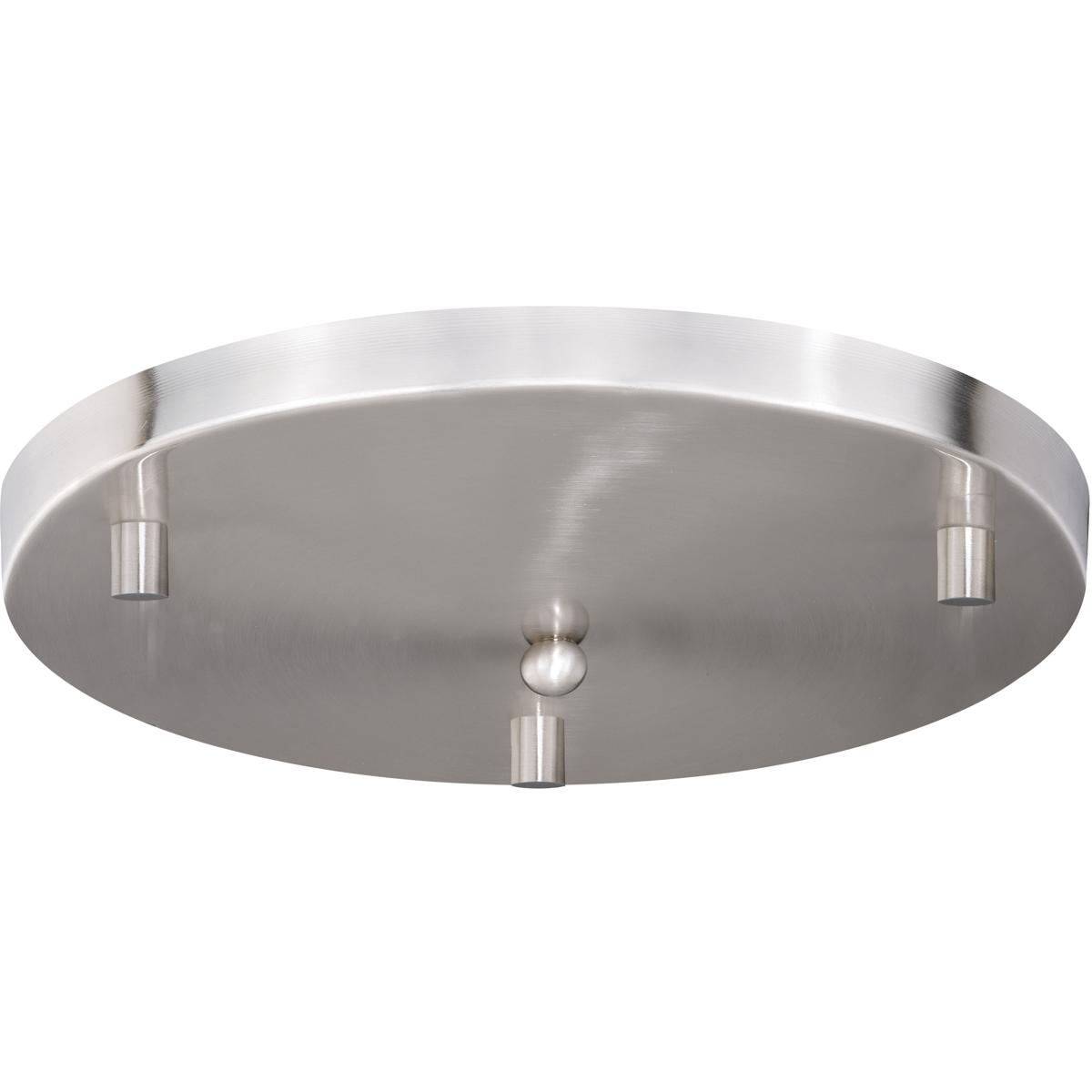 11.75 inch Nickel Canopy Kit for Up to 3 Mini Pendant Lights