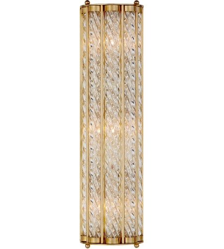 Visual Comfort ARN2027HAB AERIN Eaton 3 Light 6 inch Hand-Rubbed Antique Brass Linear Sconce Wall Light