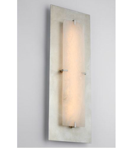 Visual Comfort ARN2923BSL/ALB AERIN Dominica LED 10 inch Burnished Silver Leaf and Alabaster Rectangle Sconce Wall Light, Large ARN2923BSLALB_2_Detail.jpg