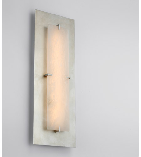 Visual Comfort ARN2923BSL/ALB AERIN Dominica LED 10 inch Burnished Silver Leaf and Alabaster Rectangle Sconce Wall Light, Large ARN2923BSLALB_3_Detail.jpg