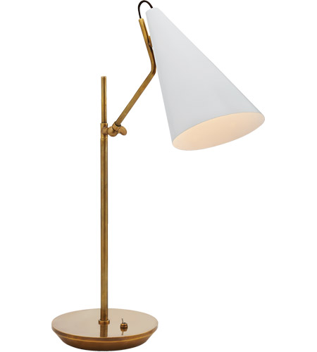Visual Comfort ARN3010HAB-WHT AERIN Clemente 21 inch 60.00 watt Plaster White Table Lamp Portable Light