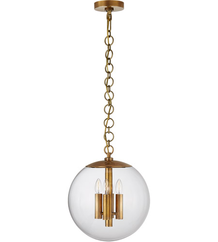 Visual Comfort Arn5255hab Cg Aerin Turenne 4 Light 14 Inch Hand Rubbed Antique Brass Globe Pendant Ceiling Light Medium