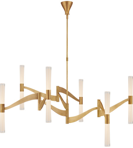Visual Comfort ARN5472HAB-CG AERIN Brenta LED 55 inch Hand-Rubbed Antique Brass Chandelier Ceiling Light, Grande