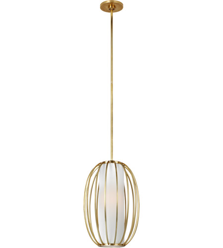 Barbara Barry Carousel 1 Light 11 Inch Soft Brass Lantern Pendant Ceiling Light Small Oblong