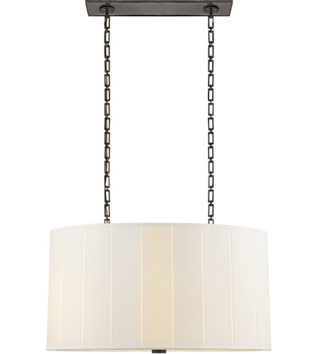 Visual Comfort BBL5031BZ-S Barbara Barry Perfect Pleat 4 Light 36 inch Bronze Hanging Shade Ceiling Light, Oval
