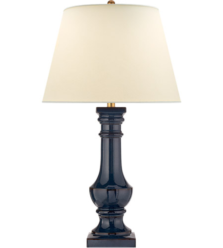 Visual Comfort CHA8656MBB-PL E. F. Chapman Round Balustrade 38 inch 100 watt Mixed Blue Brown Table Lamp Portable Light, Grande