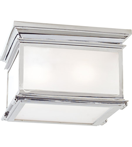 Visual Comfort CHC4129PN-FG E. F. Chapman Club 3 Light 13 inch Polished Nickel Flush Mount Ceiling Light in Frosted Glass