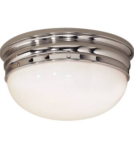 E.F. Chapman Crown 2 Light Flush Mounts in Polished Nickel CHC4203PN