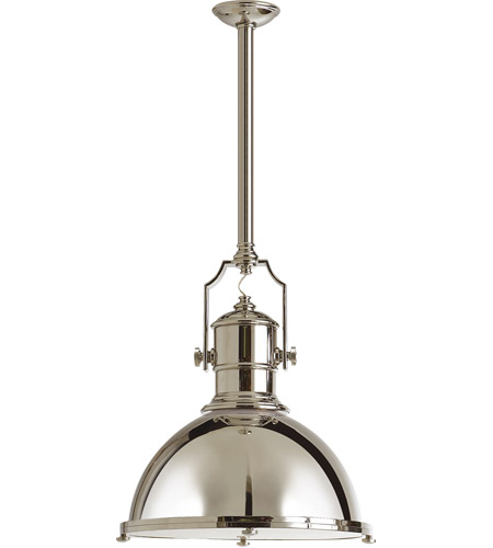 Nickel Pendant Lights visual comfort chc5136pn pn e f chapman country industrial 1 light 20 inch polished nickel pendant