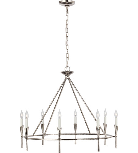 Visual Comfort CHC5505PN Chapman & Myers Aiden LED 36 inch Polished Nickel Ring Chandelier Ceiling Light, Large