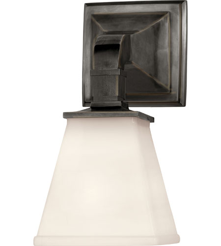 Visual Comfort CHD1510BZ-WG E. F. Chapman Angle 1 Light 5 inch Bronze Bath Wall Light