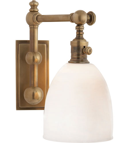 E.F. Chapman Pimlico 1 Light Bathroom Vanity Lights in Antique Burnished Brass CHD2153AB WG