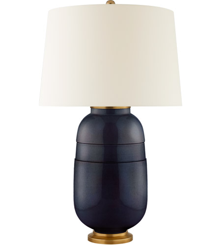 Visual Comfort Cs3622mbb Pl Christopher Spitzmiller Newcomb 30 Inch 100 Watt Mixed Blue Brown Table Lamp Portable Light