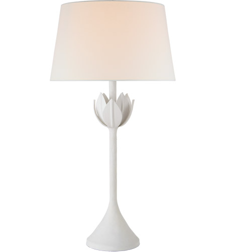 white plaster table lamp
