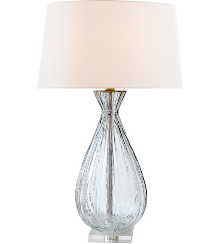 Clear Glass Table Lamp Portable Light, 30 Inch Table Lamps