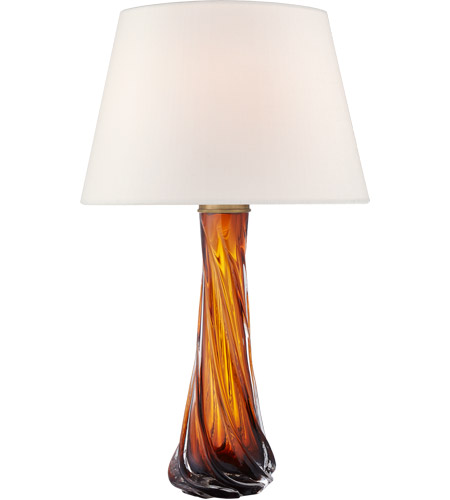 Visual Comfort Jn3710amb L Julie Neill Lourdes 31 Inch 100 Watt Amber Glass Table Lamp Portable Light Large