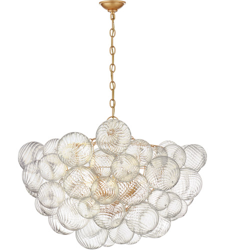 Visual Comfort JN5112G/CG Julie Neill Talia 8 Light 33 inch Gild Chandelier Ceiling Light in Gild and Crystal, Large photo