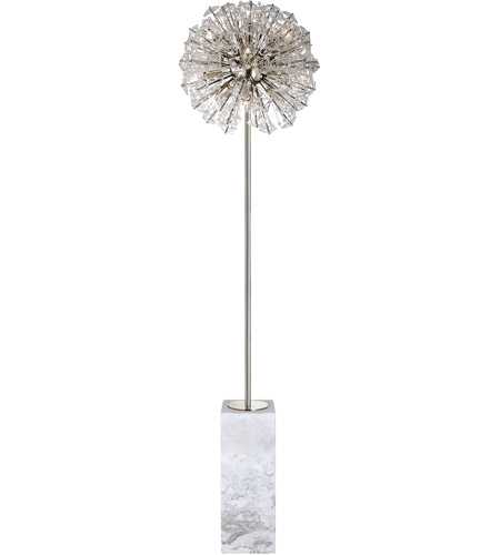 Visual Comfort KS1005PN/WM-CG kate spade new york Dickinson 67 inch 60.00 watt Polished Nickel with White Marble Floor Lamp Portable Light in Polished Nickel and White Marble