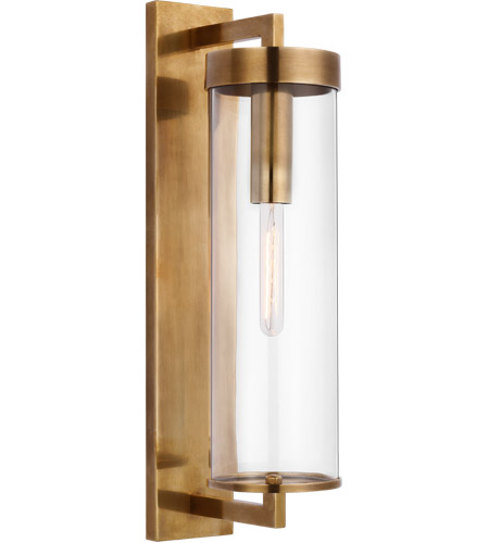 Visual Comfort KW2123AB-CG Kelly Wearstler Liaison 1 Light 20 inch Antique-Burnished Brass Bracketed Outdoor Wall Sconce, Large photo