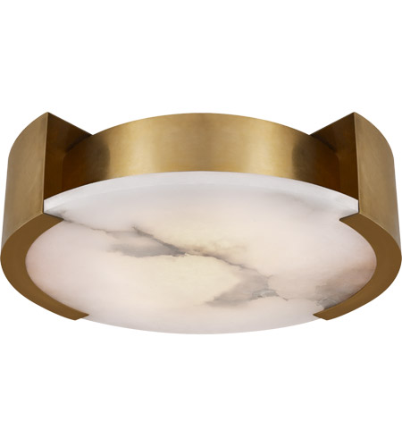 Visual Comfort Kw4013ab Kelly Wearstler Melange Led 17 Inch Antique Burnished Brass Flush Mount Ceiling Light Kelly Wearstler Large Lamp Alabaster Shade