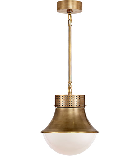 White And Brass Pendant Light visual comfort kw5221ab wg kelly wearstler precision 1 light 10 inch antique burnished brass pendant