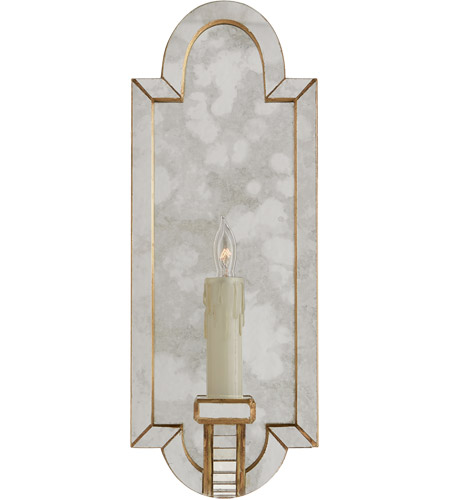 Visual Comfort Nw2044am Hab Niermann Weeks Lido 1 Light 6 Inch Antique Mirror And Hand Rubbed Brass Wall Sconce Small - Antique Mirror Candle Wall Sconces