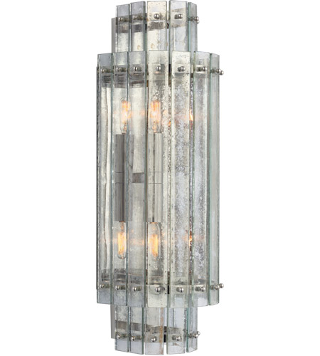 Visual Comfort S2651PN-AM Carrier and Company Cadence 2 Light 7 inch Polished Nickel Sconce Wall Light, Large