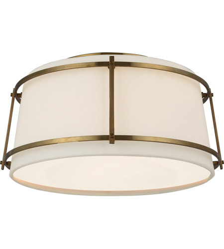 Visual Comfort S4685hab L Fa Carrier And Company Callaway Led 13 Inch Hand Rubbed Antique Brass Flush Mount Ceiling Light Small - Small Brass Flush Mount Ceiling Light