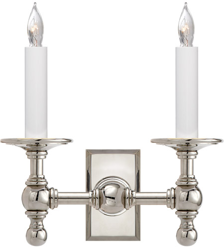 E.F. Chapman 2 Light Wall Sconces in Polished Nickel SL2814PN