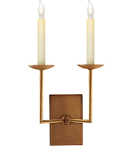Visual Comfort SL2866HAB E. F. Chapman Right Angle 2 Light 10 inch Hand-Rubbed Antique Brass Decorative Wall Light