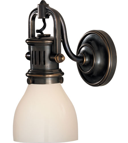 Studio Yoke 1 Light Wall Sconces in Bronze With Wax SL2975BZ WG