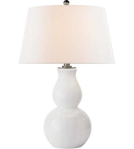 Visual Comfort SL3811WG-L E. F. Chapman Gourd 30 inch 150.00 watt White Glass Table Lamp Portable Light in Linen