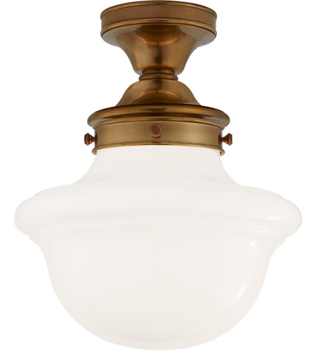 Visual Comfort Sl4121hab Wg E F Chapman Edmond 1 Light 15 Inch Hand Rubbed Antique Brass Flush Mount Ceiling Light