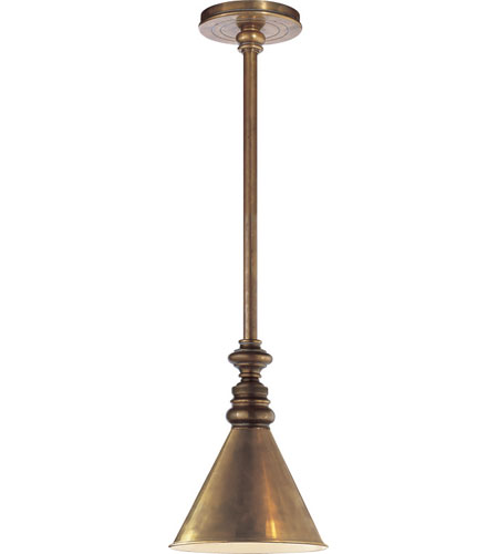 E.F. Chapman Boston 1 Light Pendants in Hand Rubbed Antique Brass SL5125HAB/SLD HAB