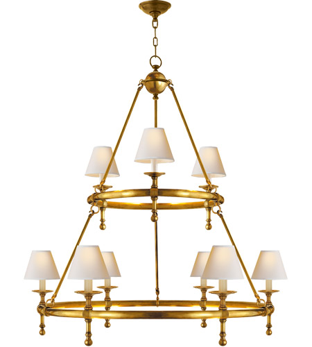 Visual Comfort SL5813HAB-NP E. F. Chapman Classic 9 Light 45 inch Hand-Rubbed Antique Brass Chandelier Ceiling Light photo