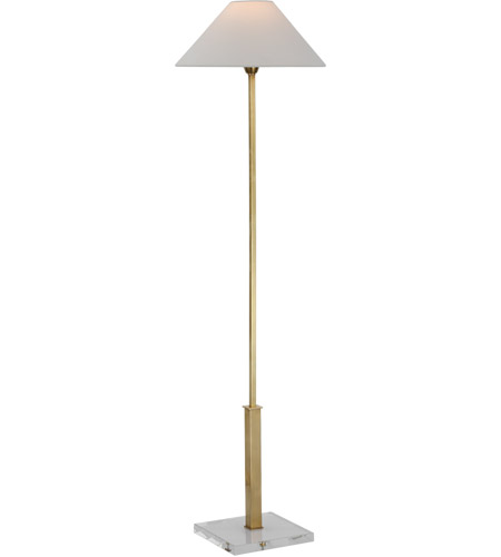 Visual Comfort Sp1510hab Cg L J Randall Powers Asher 46 Inch 6 50 Watt Hand Rubbed Antique Brass And Crystal Floor Lamp Portable Light