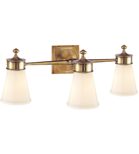 Studio Siena 3 Light Bathroom Vanity Lights in Hand Rubbed Antique Brass SS2003HAB WG