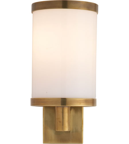 Thomas Obrien Hardy 1 Light Bathroom Vanity Lights in Hand Rubbed Antique Brass TOB2195HAB WG