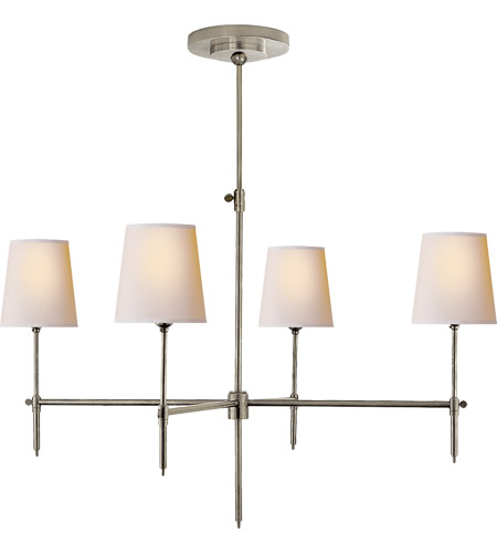 Visual Comfort TOB5003AN-NP Thomas O'Brien Bryant 4 Light 36 inch Antique Nickel Chandelier Ceiling Light photo