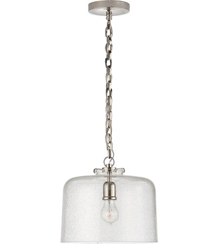 Visual Comfort TOB5226PN/G5-SG Thomas O'Brien Katie 1 Light 12 inch Polished Nickel Pendant Ceiling Light in Seeded Glass photo