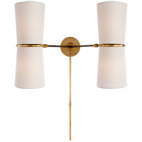 Visual Comfort ARN2003BLK-L AERIN Clarkson 4 Light 22 inch Black and Brass Double Sconce Wall Light photo thumbnail