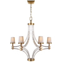 Visual Comfort CHC1530AB-NP E. F. Chapman Crystal Cube 6 Light 35 inch Antique-Burnished Brass Chandelier Ceiling Light photo thumbnail