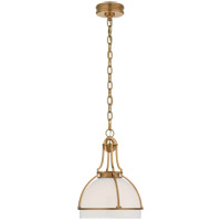 Visual Comfort CHC5481AB-WG Chapman & Myers Gracie LED 12 inch Antique-Burnished Brass Dome Pendant Ceiling Light in White Glass, Medium photo thumbnail