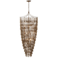 Visual Comfort JN5135ABL Julie Neill Vacarro LED 25 inch Antique Bronze Leaf Cascading Chandelier Ceiling Light, Tall photo thumbnail