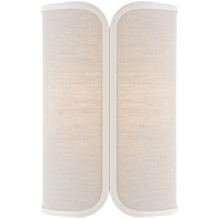 Visual Comfort KS2080SB-NL/CRE kate spade new york Eyre 2 Light 8 inch Soft Brass Wall Sconce Wall Light in Natural Linen with Cream Trim, Medium photo thumbnail