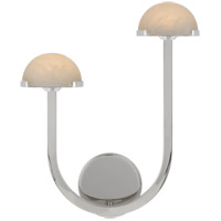 Visual Comfort KW2624PN-ALB Kelly Wearstler Pedra LED 12 inch Polished Nickel Assymetrical Sconce Wall Light, Left thumb
